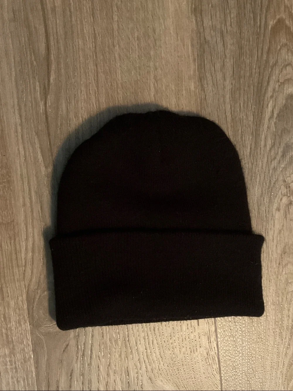 Carhartt Black Cuffed Knit Beanie with Yellow Logo Patch